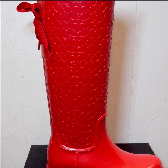 Coach Signature Embossed Rain Boots ☔️ 👢 - Picture 6 of 9